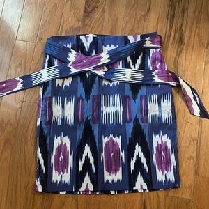 li es cotton skirt with belt. talbots 10P